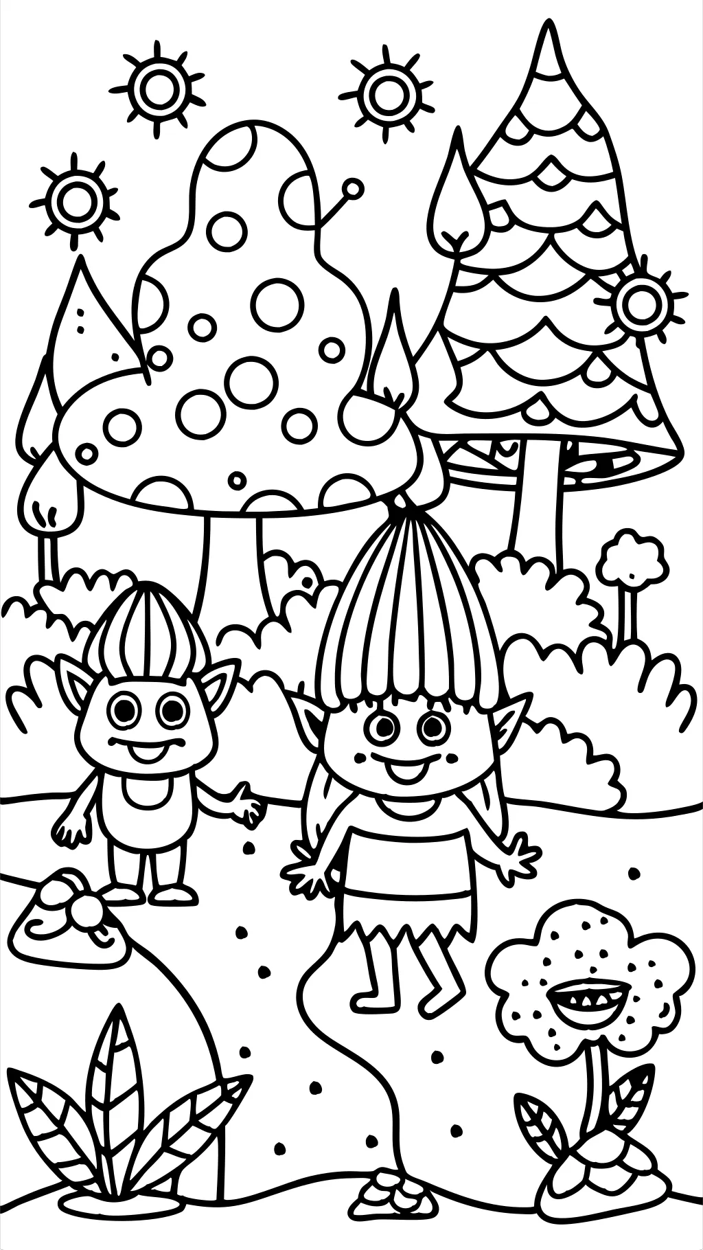 coloriages imprimables gratuits de trolls